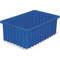 Trennbox, 16-1/2 Zoll Länge, 10-7/8 Zoll Breite, 4 Zoll Höhe, Blau