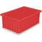 Divider Box, 22-3/8 Inch Length, 17-3/8 Inch Width, 8 Inch Height, Red