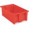 Nest- en stapelcontainer, 19-1/2 inch lengte, rood