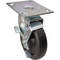 Swivel Plate Caster With Brake 300 Lb 4 Inch Diameter