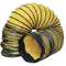 Flexible Ventilation Ducting, 8 Inch Dia., 25 ft. Length, PVC Vinyl Coated Polyester