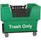 Material Handling Cart Green Trash Only