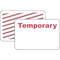 Temporary Badge 1 Week Red/white - Pack Of 500