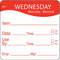 Day Label Wednesday 2-2/5 Inch Width - Pack Of 250