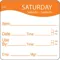 Day Label Saturday 4-1/2 Inch Width - Pack Of 250