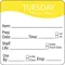 Day Label Tuesday 3-2/7 Inch Width - Pack Of 500