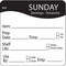 Day Label Sunday 3 Inch Width - Pack Of 500