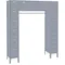 Box Locker, Assembled, 16 Tier, Width 69 Inch, Gray