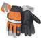 Leather Gloves M Hi Visibility Orange Pr