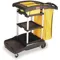 Janitor Cart Black Plastic/aluminium