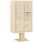 Pedestal Mailbox 17 Doors Sand 66-3/4 Inch