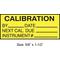 Calibration Label ENG Black/Yellow PK350