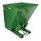 Self Dumping Hopper, Medium Duty, 2.5 cu. yd., 4000 Lb., Green, Steel