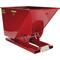 Self Dumping Hopper, Medium Duty, 1 cu. yd., 4000 Lb., Soda Red, Steel