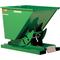 Self Dumping Hopper, Light Duty, 0.25 cu. yd., 2000 Lb., Green, Steel