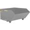 Self Dumping Hopper, Light Duty, 0.25 cu. yd., 2000 Lb., Battleship Gray, Steel