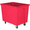 Bakwagen, kunststof, 160 gallon, 5 "polyurethaan, capaciteit 600 lbs, rood