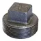 388 Series Square Head Solid Plug, 1/4 Inch Nominal pipe Size, Black FInish, Carbon Steel