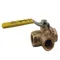 Ball Valve, Size 1/2 Inch, Bronze, 3 Way, Plain Ball