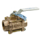 Ball Valve, Full Port, With Latch Lever, Size 1 Inch NPT, Bronze