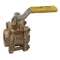 Ball Valve, 1/4 Inch Size, Bronze, 3 Pieces, Vent, Lock Plated