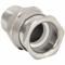 Cord Connector, 1 Inch MNPT, 0.67 to 1.04 Inch Cord Dia., Silver, Brass