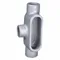 Conduit Outlet Body, 3 Inch Trade, T Body, 133 cu. in., Iron, Threaded Hub