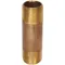 Nipple Red Brass 3/8 x 6 In