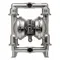 Double Diaphragm Pump, Air, 316 Stainless Steel, 2 Inch Fluid Connection Size, Tbv, Ptfe