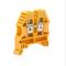 Terminal Block, 26-8 Awg, Yellow, 50A, 35mm Din Rail Mount, Pack Of 25
