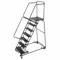 Rolling Ladder, 70 Inch Platform Height, 21 Inch Platform Depth, 24 Inch Platform Width