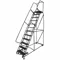 Rolling Ladder, 120 Inch Platform Height, 21 Inch Platform Depth, 24 Inch Platform Width