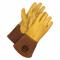 Lashandschoenen, rechte duim, handschoenmanchet, premium, gele koeienhuid, handschoenmaat L