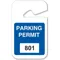 Parking Permits Rearview White/blue - Pack Of 100