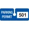 Parking Permits Rearview White/blue - Pack Of 100