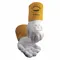 Welding Gloves, Straight Thumb, Gauntlet Cuff, Premium, White Goatsk Inch Size