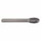 Oval Bur SE, Double Cut, 1/4 Inch Size Shank Dia, 1/2 Inch Heightead Dia