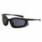 Safety Glasses, Wraparound Frame, Half-Frame, Gray, Black, Black, M Eyewear Size, Unisex
