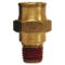 Push-In Male Connector, Brass, 1/8 Inch Tube x 10-32 Male UNF with Gasket