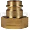 High Flow Nipple, 1/4 Inch Size, 3/8 Inch BSPP, Brass