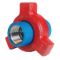 Threaded Hammer Union, 2 Inch Size, Blue Sub, Red Nut, Steel