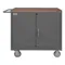 Mobile Bench Cabinet, Hard Board, 2 Door, Size 25-13/16 x 42-1/8 x 36-3/8 Inch