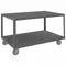 High Deck Portable Table, 2 Shelf, Size 30-1/4 x 48-1/4 x 30-1/16 Inch, Gray