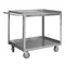 Stock Cart, 2 Shelf, Size 24-1/8 x 54 x 35 Inch, Stainless Steel, Gray