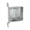 Square Outlet Box, NM Clamps, Welded, 1-1/2 Inch Depth