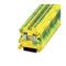 Terminal Block, Screw Connection Single Level Ground Block, Green/Yellow