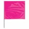 Marking Flag, 4 Inch x 5 Inch Flag Size, 18 Inch Staff Ht, Fluorescent Pink, Blank