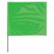 Markeringsvlag, 4 inch x 5 inch vlaggrootte, 21 inch personeel Ht, fluorescerend groen, blanco