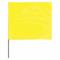 Marking Flag, 4 Inch x 5 Inch Flag Size, 30 Inch Staff Ht, Fluorescent Yellow, Blank