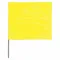 Marking Flag, 4 Inch x 5 Inch Flag Size, 36 Inch Staff Ht, Fluoresent Yellow, Blank